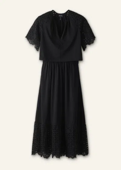 Me+em Broderie Anglaise 2-in-1 Maxi Dress In Black