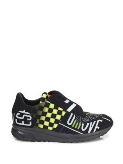 Shop Maison Margiela Printed Perforated Sneakers In Multicolor