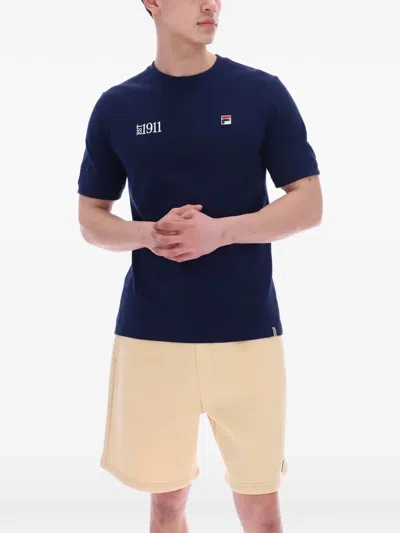 Fila Silvio Logo-patch T-shirt In Blue