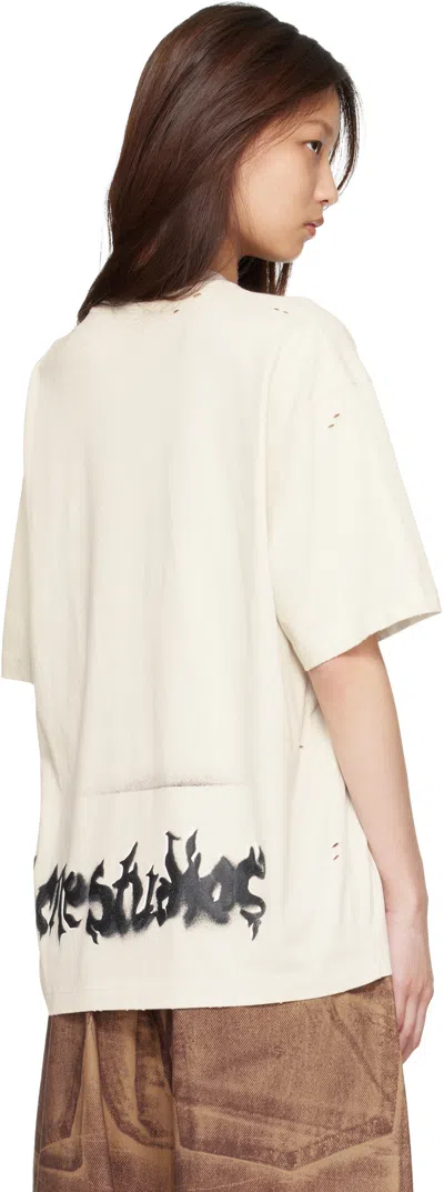 Acne Studios Off-white Gothic Logo T-shirt In Neutral