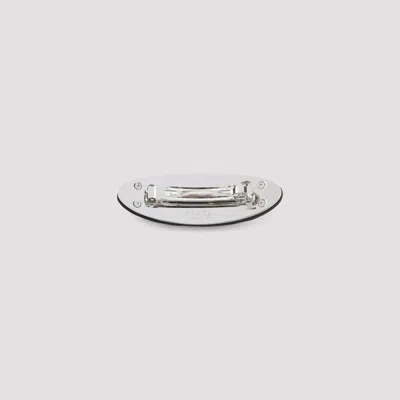 Prada Logo Hair Clip In Black