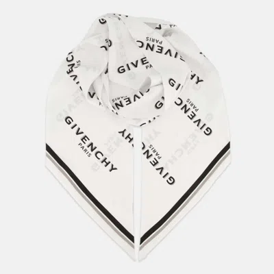 Givenchy Printed Silk Scarf In Gray