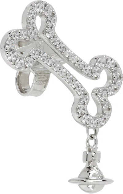 Vivienne Westwood Man Lyndon Bone Stud Single Earring In Pattern