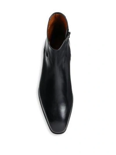 Shop A. Testoni' Leather Ankle Boots In Black