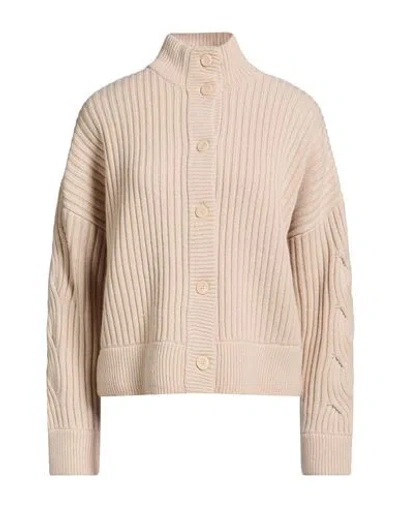 Max Mara Afelio Ribbed And Cable-knit Wool And Cashmere-blend Cardigan In Neutral