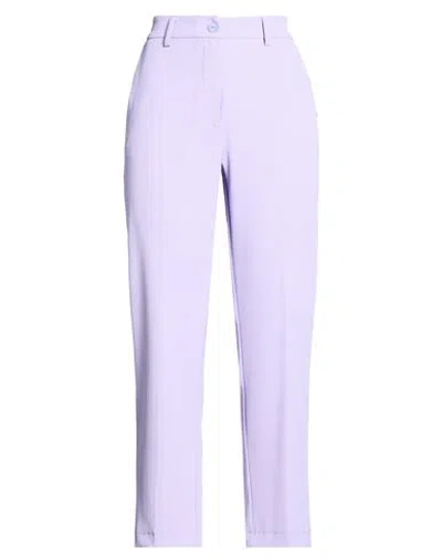 Please N8 Woman Pants Light Blue Size L Polyester, Elastane In Purple