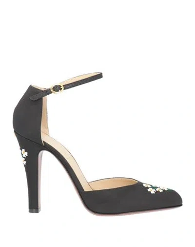 Valentino Garavani Hi Dolly Fabric Pumps With 105 Mm Floral Embroidery Woman Black 37