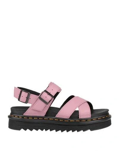 Dr. Martens Voss Li Dusty Athena Woman Sandals Antique Rose Size 7 Leather In Pink