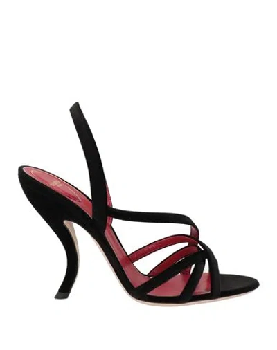Valentino Garavani Women Black Velvet Slingback Heels, 4.5 Luxury Pumps & Heels For Women Darveys