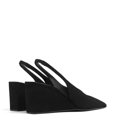 Alaïa Women Black Suede Wedges, 8.5 Luxury Wedges For Women Darveys