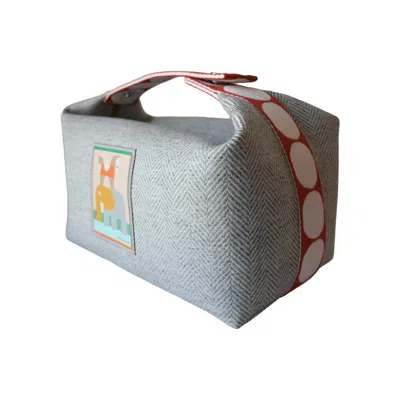 Hermes Bride A Brac Case Bag Animaux Blocks Grey