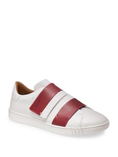 Shop Bally Willet Calf Leather Low-top Sneakers In White