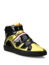 Bally Herick Sheep Leather High-top Sneakers In Gold