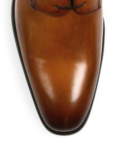 Shop To Boot New York Burnished Toe Leather Oxfords In Cuoio