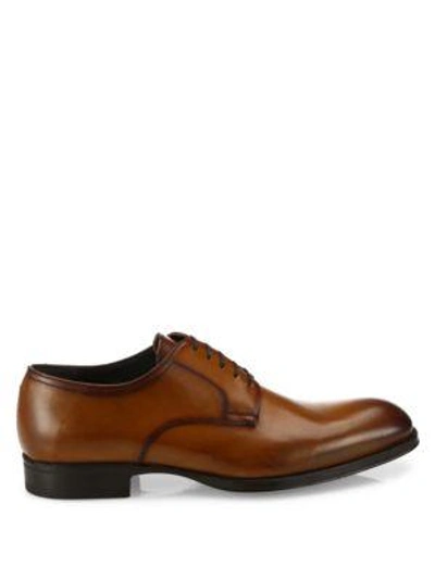 Shop To Boot New York Burnished Toe Leather Oxfords In Cuoio