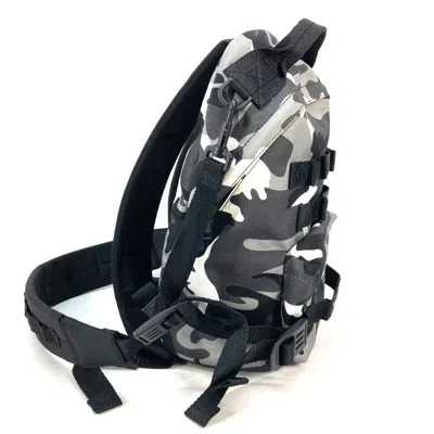 Pre-owned Balenciaga Black Gray Canvas Backpack () In Multi