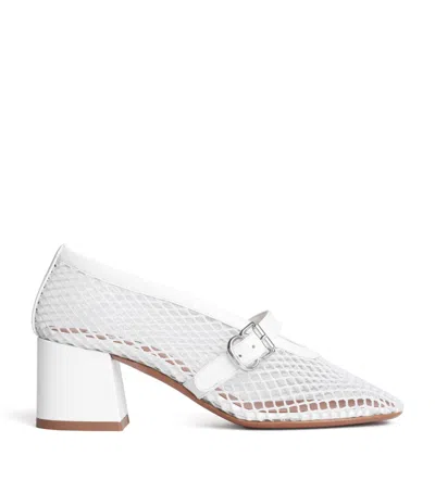 Alaïa 55mm Fishnet Ballerina Pumps In White