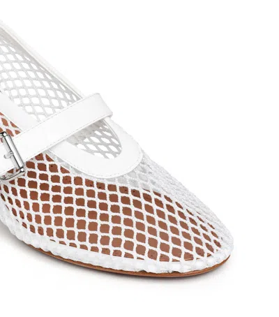 Alaïa 55mm Fishnet Ballerina Pumps In White
