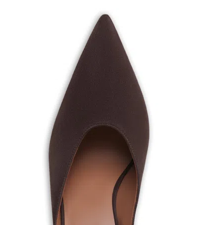 Alaïa Suede Cube Wedge Mules In Brown
