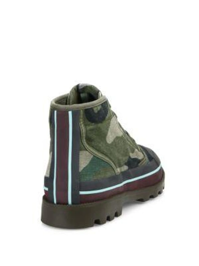 Shop Valentino Camo Chukka Boots In Army Green