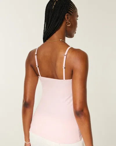 Hollister Wrap Lace Trim Layering Cami In Pink