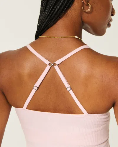 Hollister Wrap Lace Trim Layering Cami In Pink