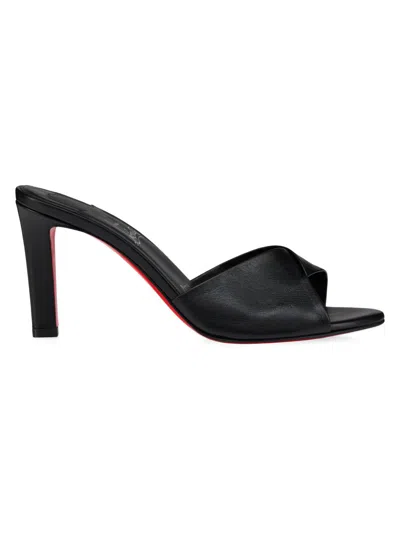 Christian Louboutin Fanny Slide Leather Heeled Mules 85 In Black