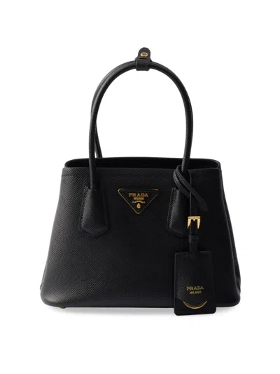 Prada Galleria Medium Saffiano Leather Bag In Black