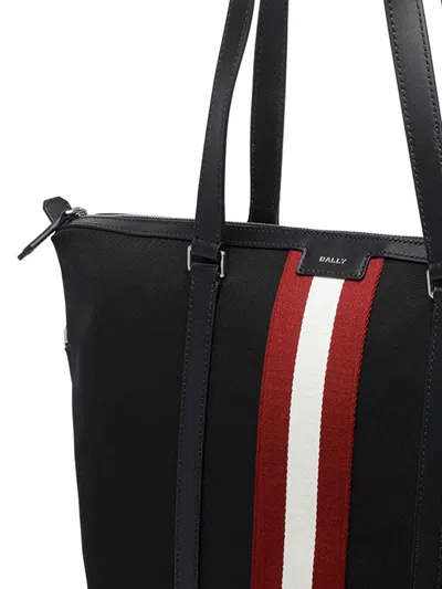 Bally Black Code Tote Bag In Black