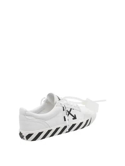 Off-white White Black Graphics Leather Sneakers In White