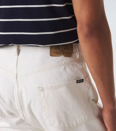 Prada Straight Jeans In White