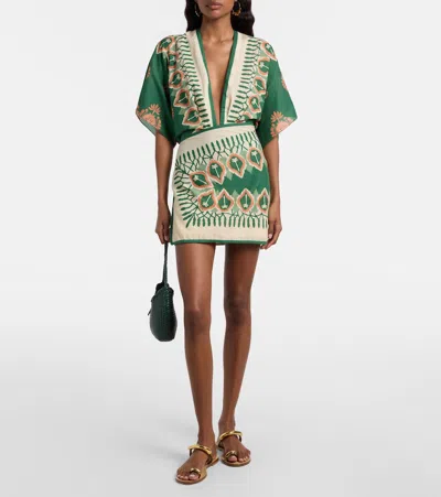 Johanna Ortiz Inundada De Color Printed Cotton-voile Mini Dress In Animal Print