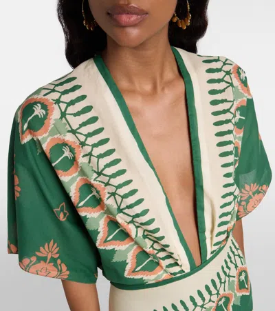 Johanna Ortiz Inundada De Color Printed Cotton-voile Mini Dress In Animal Print
