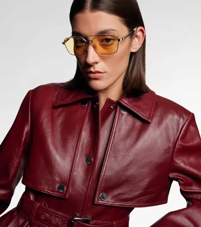 Fendi Sky Rectangular Sunglasses In Silver