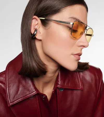 Fendi Sky Rectangular Sunglasses In Silver