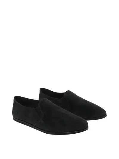 Common Projects Suede Slippers In Black