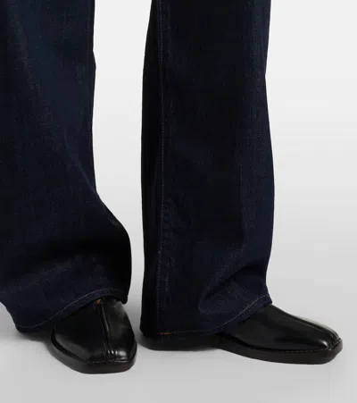 Frame The Off Duty Drawstring Bow Jeans In Blue