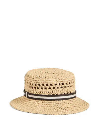 Brunello Cucinelli Techno Straw Hat In Neutral