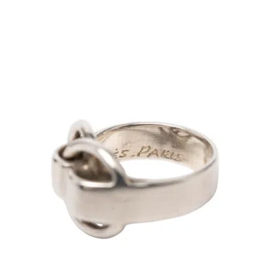Pre-owned Hermes Silver Silver 925 Band Ring ()