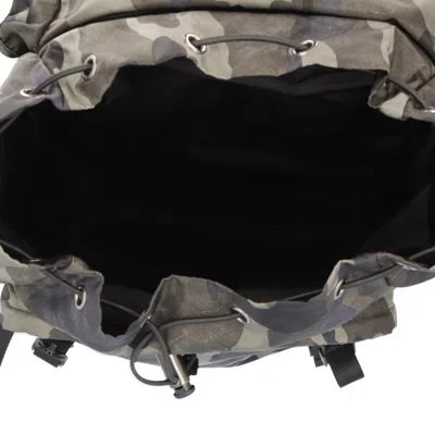 Pre-owned Prada Black Green Nylon Backpack () In Multi