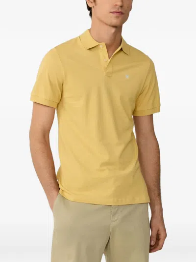 Hackett 로고 자수 피케 폴로 셔츠 In Yellow