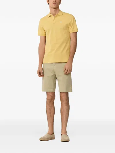 Hackett 로고 자수 피케 폴로 셔츠 In Yellow