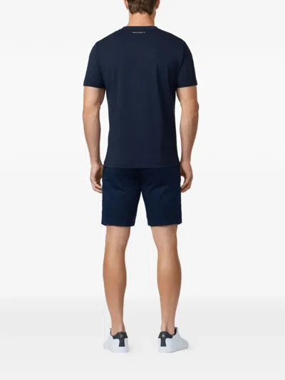 Hackett 로고 프린트 코튼 티셔츠 In Blue
