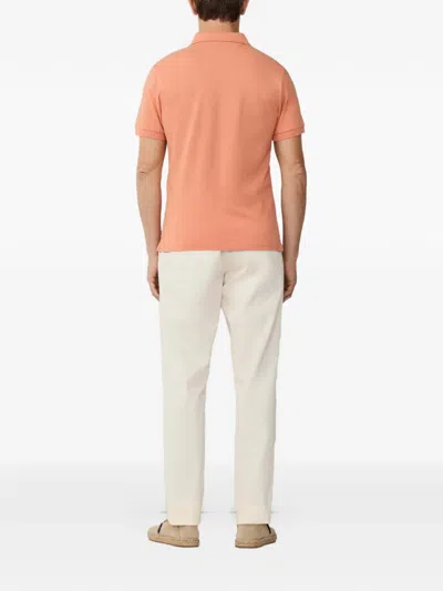 Hackett 로고 자수 폴로 셔츠 In Orange