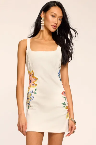 Ramy Brook Adriana Floral Embroidered Denim Mini Dress In Multi