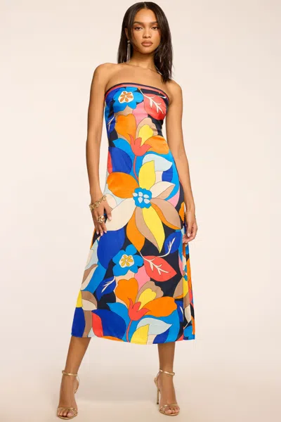 Ramy Brook Isley Printed Strapless Midi Dress In Multi