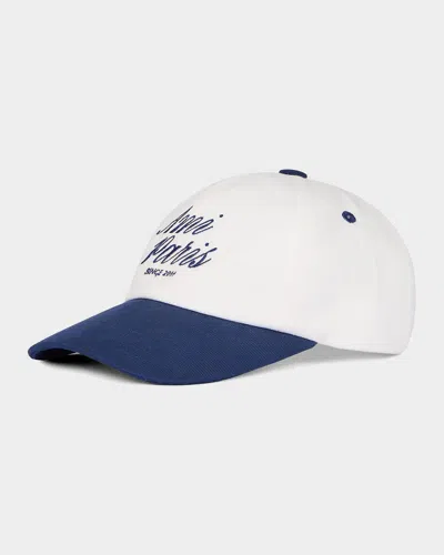 Ami Alexandre Mattiussi Ami Paris Bicolor Logo Embroidered Adjustable Baseball Cap In Multi