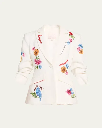 Cinq À Sept Cinq A Sept Celeste Vine Scrunched Cheyenne Blazer In Multi