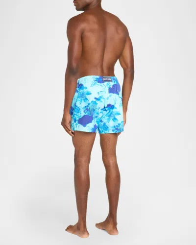Vilebrequin X-ray Medusa Ultralight Foldable Swim Trunks In Blue