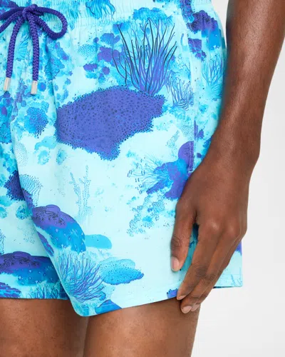 Vilebrequin X-ray Medusa Ultralight Foldable Swim Trunks In Blue